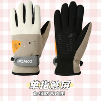 正雨防滑骑行手套女士冬季户外防寒保暖加绒加厚电动摩托车手套9063