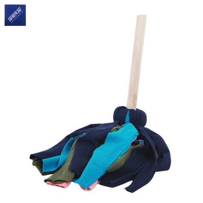 安居先森木杆棉线拖把墩布 混色绒布款 混色