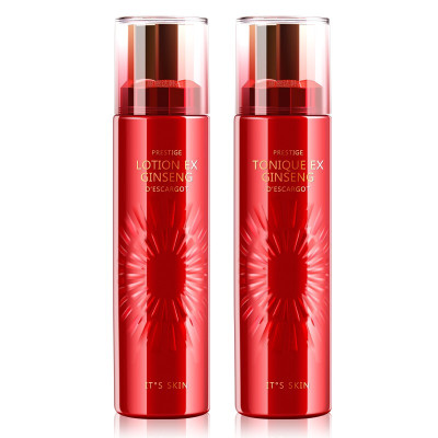 It's skin伊思红参水乳护肤套装 新旧包装 保湿补水淡化斑点红润弹性收缩毛孔提拉紧致 水140ml+乳140ml