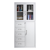 乙壬收纳柜财务档案柜资料柜加厚文件柜办公室带锁铁皮柜偏五斗器械