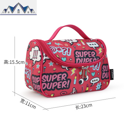 卡通旅行洗漱包手提便携式多层化妆包大容量多功能收纳包布艺女 三维工匠
