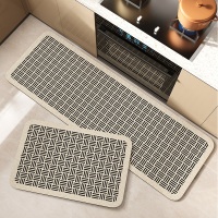 厨房专用地垫硅藻泥防滑防油垫子法式高级感脚垫可擦免洗长条地毯