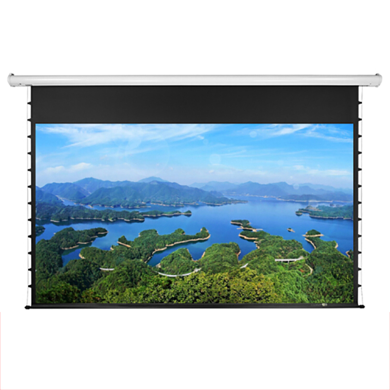 经科JK投影幕布S1-MK3/S1-MKIII 150寸16:10白塑拉绳电动幕布