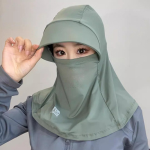 新款防晒帽女夏护颈遮阳帽子防晒护脸骑车太阳帽防紫外线面罩一体