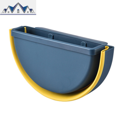 厨房垃圾桶可折叠橱柜壁挂式垃圾筒伸缩悬挂家用车载厨余收纳桶 三维工匠