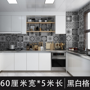 BONJEAN厨房防油贴纸防水自粘高温柜灶台用瓷砖墙纸防油烟机墙贴壁纸