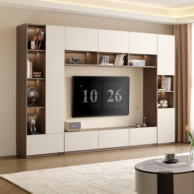 全友家居意式极简组合电视柜收纳储物柜一体高级感