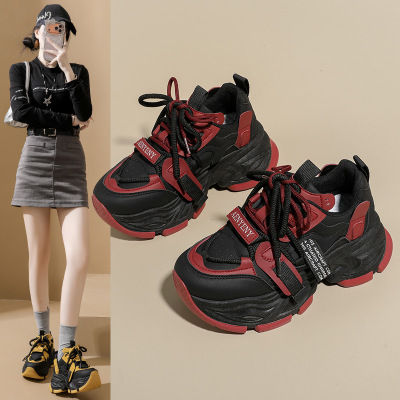 ins韩版新款老爹鞋女2026春季跑步休闲厚底增高鞋_177