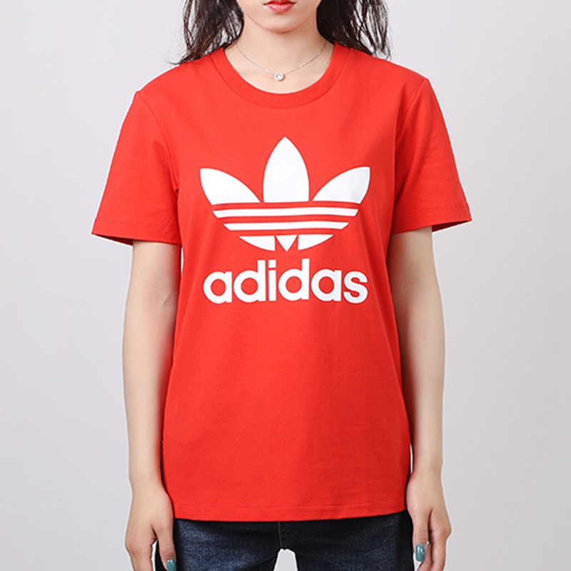 adidas阿迪达斯三叶草女时尚舒适大logot恤运动短袖休闲fm3302 c