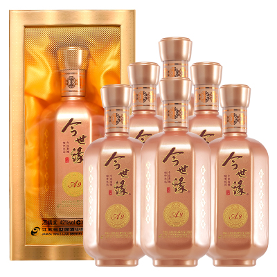 今世缘a9 柔雅型白酒 42度整箱装500ml*6
