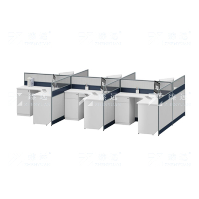 臻远 ZYGW-030职员桌办公桌屏风工作卡位 T型六人位