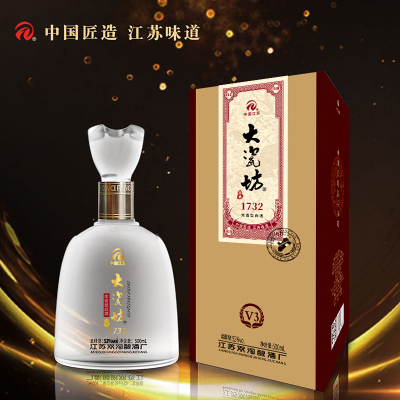 52%vol 大瓷坊酒-V3(升级版) 500mlx1x6/箱 浓香型白酒 纯粮酿造