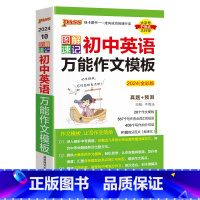 英语作文模板 初中通用 [正版]2024图解速记初中英语作文模板真题训练亮点词汇短语加分句型七八九年级pass绿卡图书初