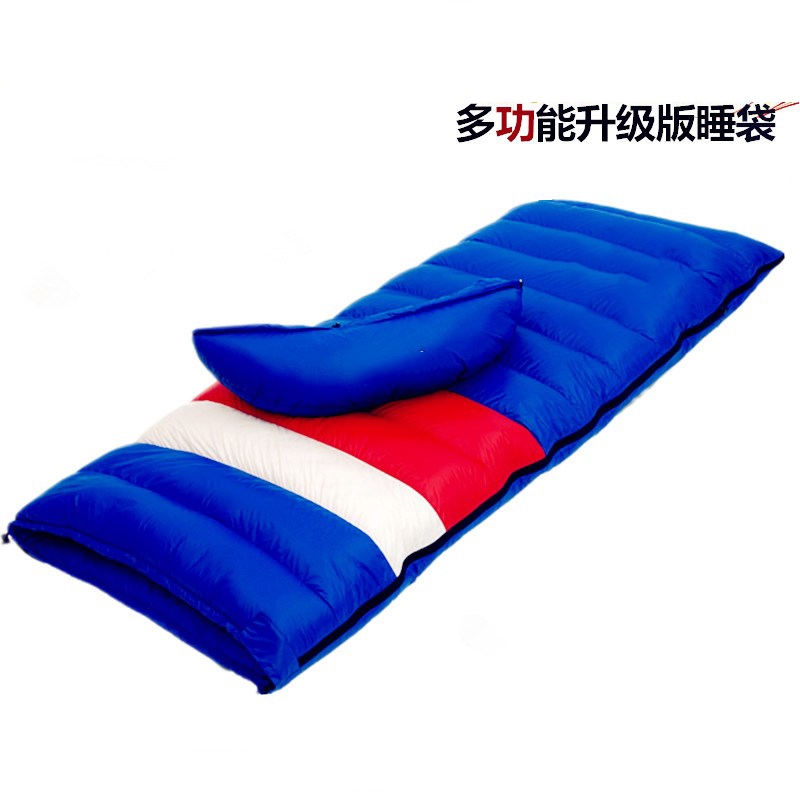 秋冬季成人睡袋闪电客户外鹅绒保暖羽绒睡袋超轻户外单人可拼接
