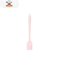 硅胶油刷可高温烧烤刷厨房烙饼家用烘焙刮刀食品级毛刷 敬平 清新粉色-中号油刷[1个]