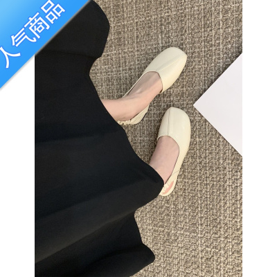 SUNTEK包头凉鞋女款2023新款夏季女士法式气质单鞋平底通勤温柔风孕妇鞋