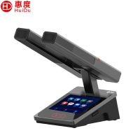 惠度(HuiDu)HD-8120C有线手拉手全会议麦克风数字系统话筒IP视像跟踪双机热备份台面式方管话筒主席麦