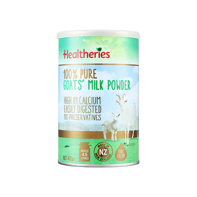 效期至26年03月 贺寿利Healtheries无膻味高钙纯山羊奶粉 450g 1罐 儿童青少年成人中老年人孕妇新西兰