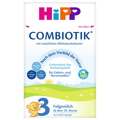 [新日期保税区免邮包税原装进口-德国本土喜宝Hipp婴幼儿有机添加益生菌奶粉3段适合年龄10-12个月宝宝