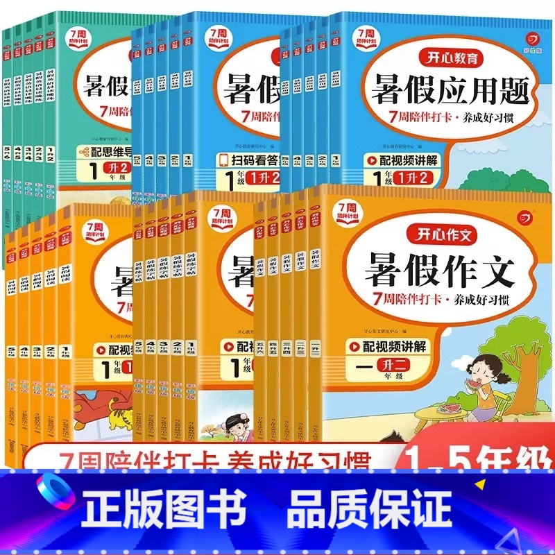 暑假应用题 小学三年级 [正版]2023开心暑假专项作业一升二升三升四升五升六年级上下册暑假阅读理解训练数学口算计算应用