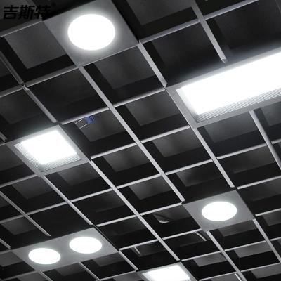 led格栅灯闪电客嵌入式方形筒灯双头斗胆灯天花灯过道网格吊顶格栅灯