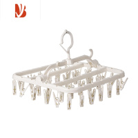 三维工匠晾衣架多夹子凉袜子架子多宝宝衣架小衣架晒衣架晾晒袜子器