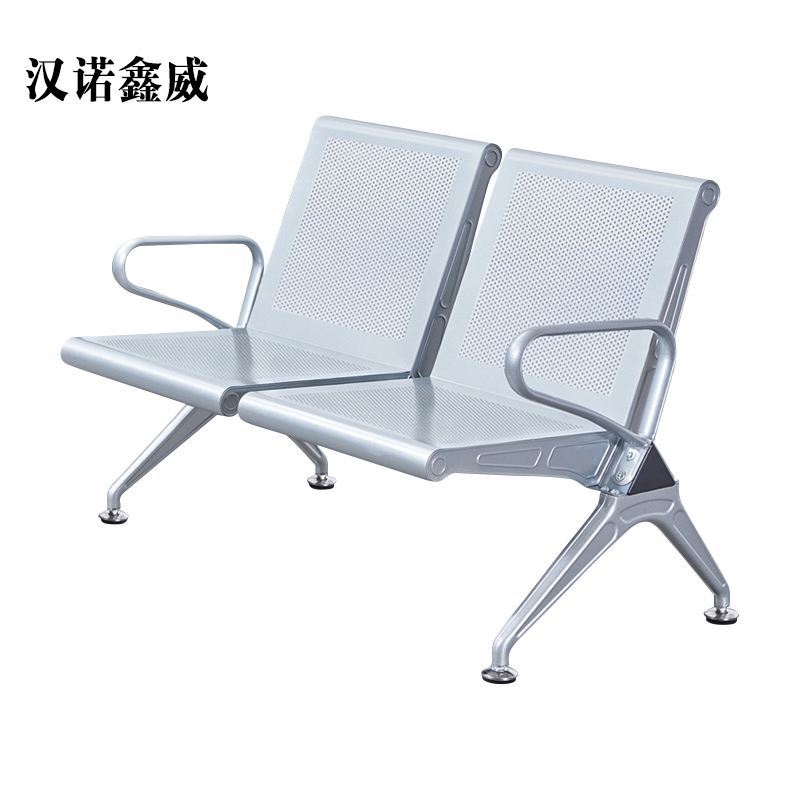 汉诺鑫威三人位加固排椅医院候诊椅输液椅休息联排公共座椅机场椅等候椅不锈钢加厚加固两人位(无皮垫)