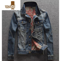 YANXU牛仔外套男士美式复古高端潮牌修身工装夹克潮流百搭休闲上衣