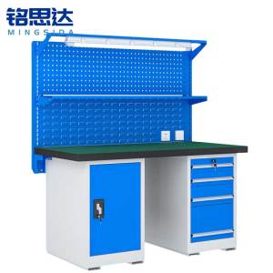 铭思达重型钳工操作台2.1米五抽一门张