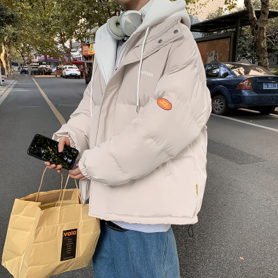 NEWLAKE棉衣男士冬季连帽加厚宽松BF风假两件学生韩版潮流面包服棉袄外套棉衣