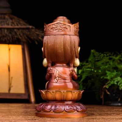 美帮汇虚空藏佛像 生肖属牛属虎守护神菩萨彩铜工艺品摆件