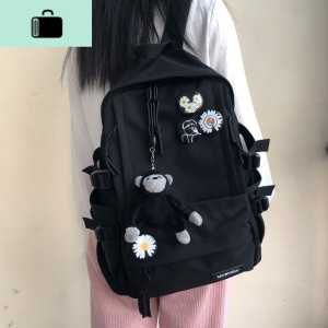 ins书包女学生韩版初高中大容量百搭背包女潮牌网红大学双肩包男NEW LAKE