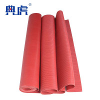 典虎 绝缘地垫 红色条纹3mm*1m*10m 卷