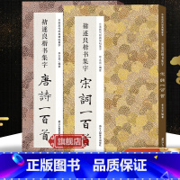 褚遂良楷书集字唐诗+宋词100全2册 [正版]旗舰褚遂良楷书集字唐诗+宋词一百首全2册 褚遂良雁塔圣教序阴符经集字古诗词