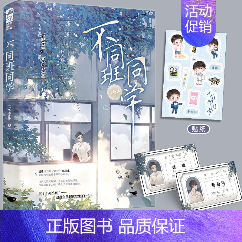 [正版] 不同班同学 安德林 一本完结 青春校园爱情 双男主少年成长言情纯爱小说实体书籍 天宇图书专营店