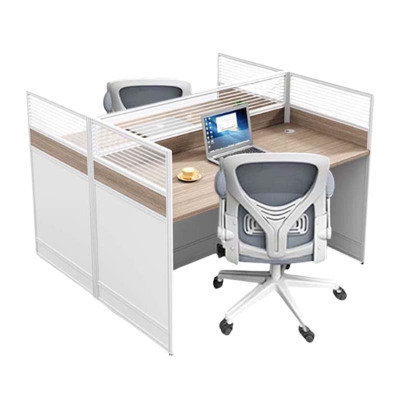 铭威盾职员办公桌椅组合简约现代屏风卡座工位隔断式财务工位桌子双人位+椅