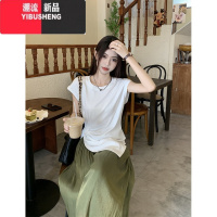 YIBUSHENG垂感褶皱裙裤女季2023新款复古法式高腰显瘦设计感阔腿休闲长裤