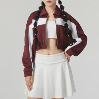 彪马(PUMA)女装新款时尚翻领拉链运动休闲短腰夹克外套633795-96 ZP