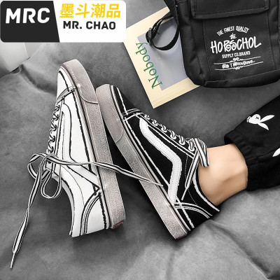 春季做旧小脏帆布鞋男港风男鞋潮鞋百搭韩版情侣鞋学生小白鞋墨斗潮品