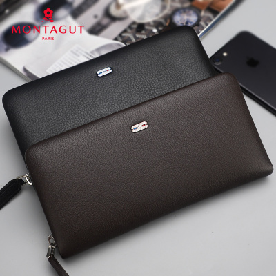 梦特娇手包男真皮柔软男士钱包长款拉链牛皮商务小手抓包休闲手机包男手拿包男