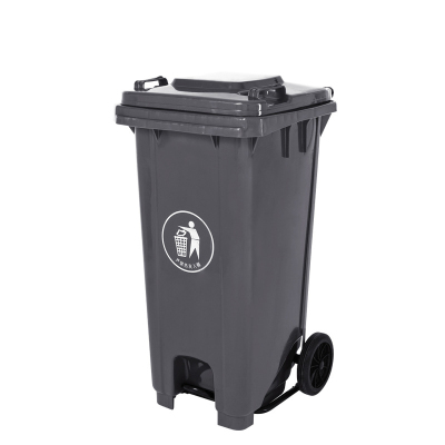 厂家直销塑料脚踏垃圾桶中间脚踏款学校医院社区街道酒店 35L