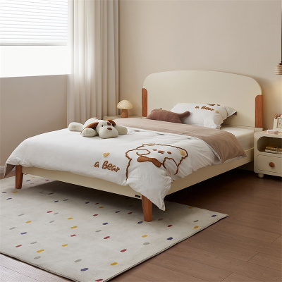 全友家居现代简约儿童床次卧多功能1.5米男女孩实木高脚单人床