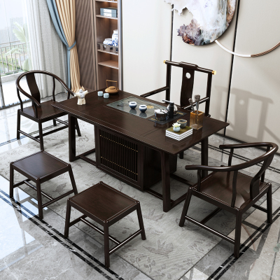 新中式 青木川茶桌椅组合功夫茶桌几茶台桌大小户型网红款家用阳台