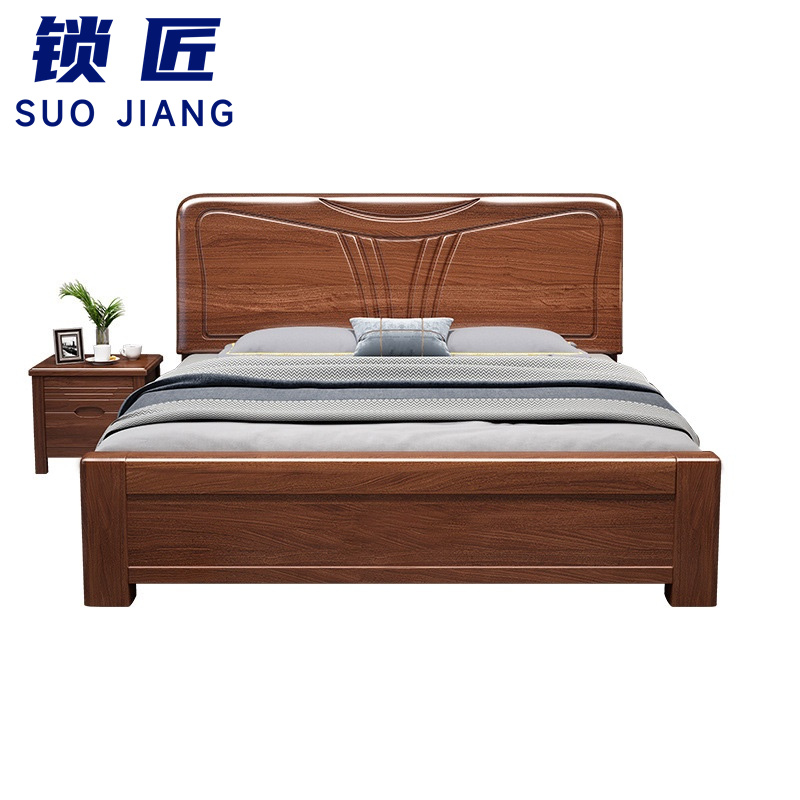 锁匠 简约木质床