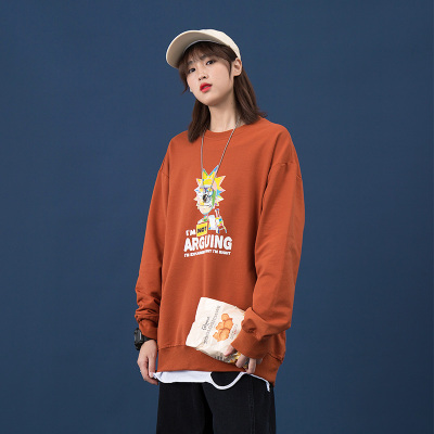 蒙洛里克2020新款秋季男女学生宽松套头舒适日韩休闲卫衣外套圆领潮流卫衣VZWY8901