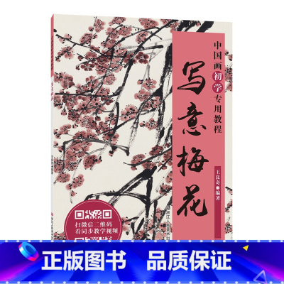 [正版]写意梅花 中国画初学教程 国画梅花画临摹技法技巧解析学习初学者写意花卉绘画入门基础教程老年国画爱好者鉴赏水墨艺