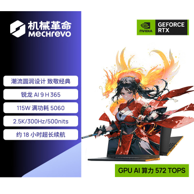 机械革命(MECHREVO)翼龙16X 2025款 16英寸旗舰游戏本 强芯学生设计笔记本电脑 定制 锐龙版AI9H-365/RTX5060 64G 2T 2.5K 墨影橙