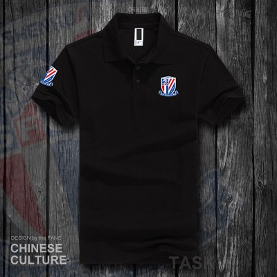 珂卡慕(KEKAMU)上海绿地申花队服男装翻领Polo衫夏季足球运动短袖T恤POLO黑色S