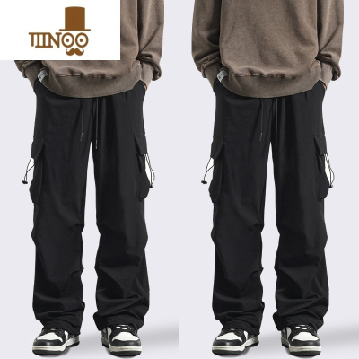 YANXU美式机能降落伞兵工装裤男夏季潮牌薄款宽松小众速干直筒休闲长裤