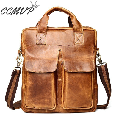 CCMVP品牌自营质量保证-CCMVP原创单肩包男复古斜挎包休闲男包手工疯马皮头层牛皮飞邮差包